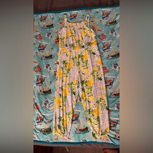 Jules & Belle Yellow Lemon Floral Smocked Jumpsuit 2T PLAY for Snag